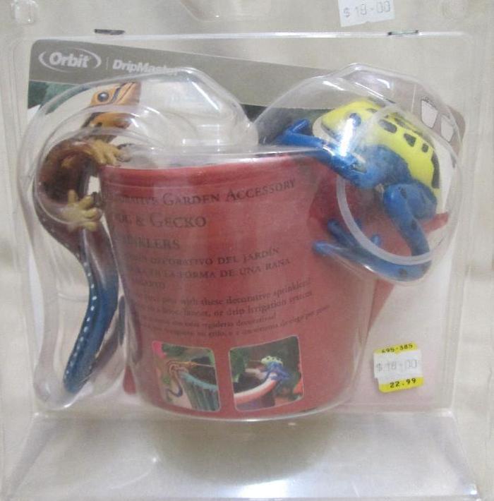 Frog and Geicko plant sprinklers. C...