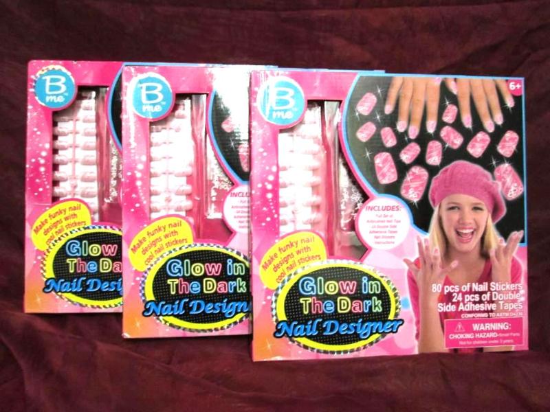 Lot of 3 Bme Glow in the Dark Nail...