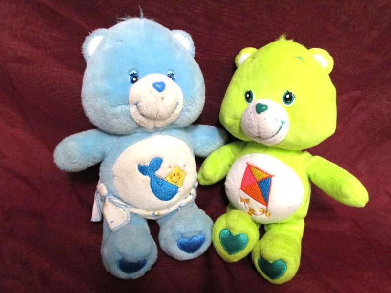 Pair of medium size Care Bears....