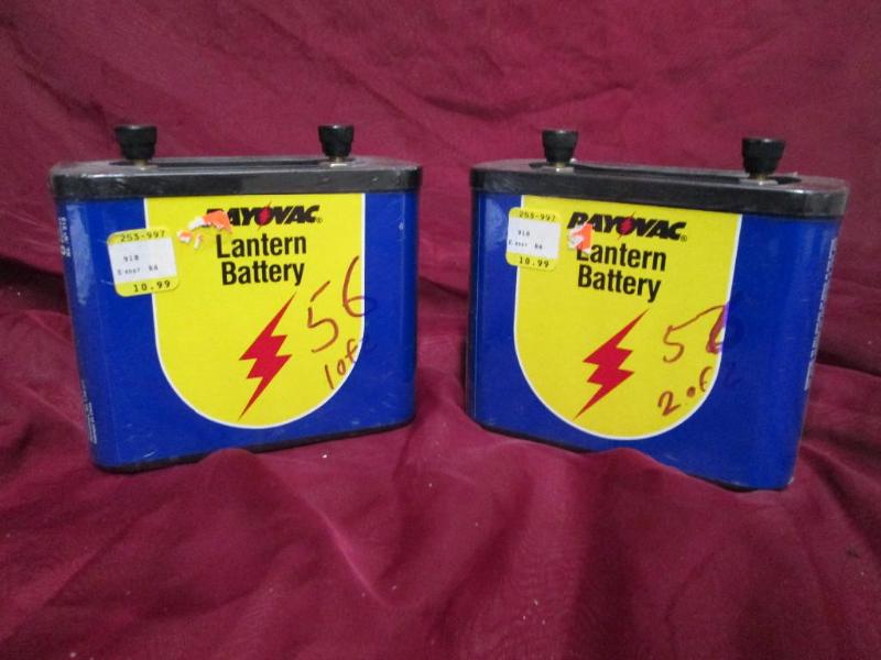 2 Rayovac 6 volt lantern batteries....