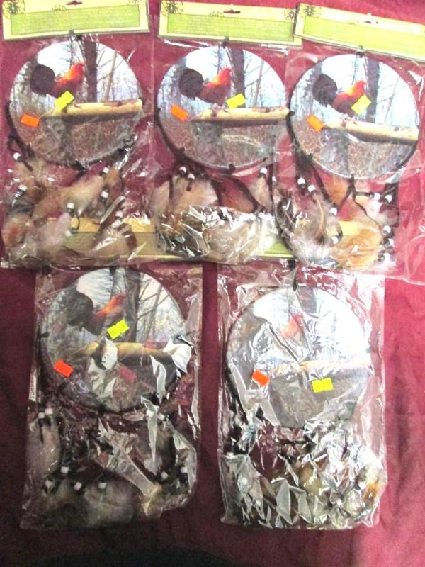 Lot of 5 dream catchers featuring r...