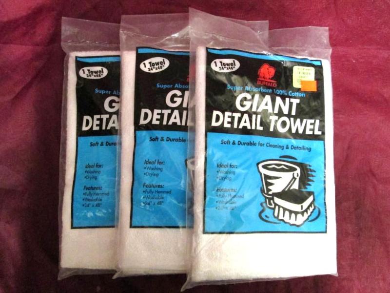 Lot of 3 Buffalo giant detail towel...