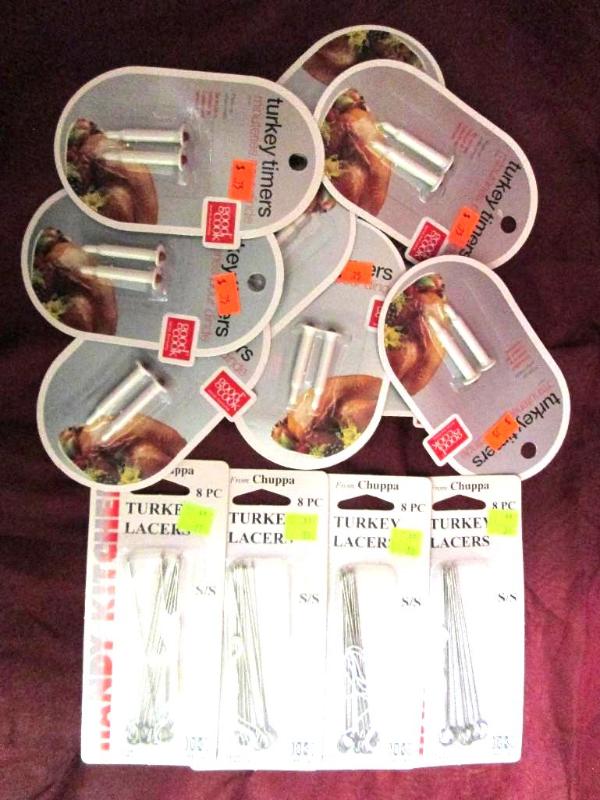 Lot of turkey timers and lacers....