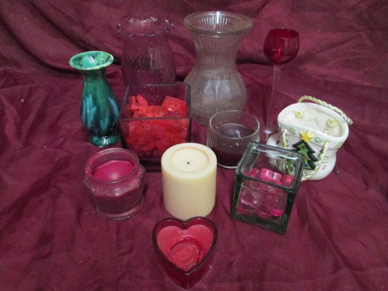 Lot of 10 miscellaneous candle hold...