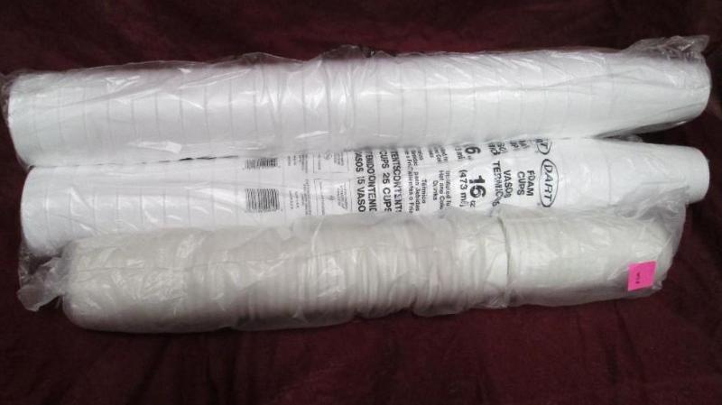 Lot of 3 16 oz Styrofoam coffee cup...
