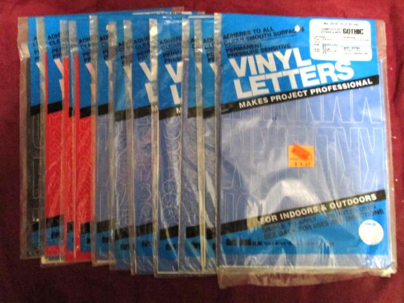 Lot of 13 packages of vinyl adhesiv...