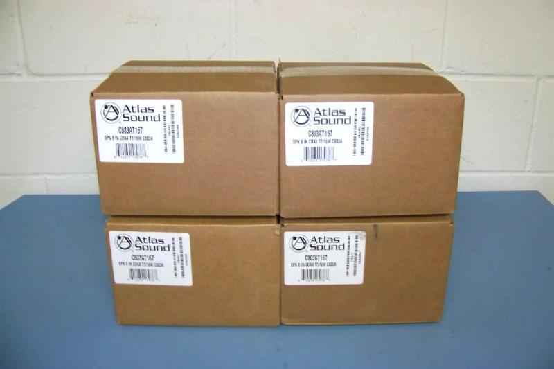 (4) Atlas Sound, 8&quot Coaxial Lo...