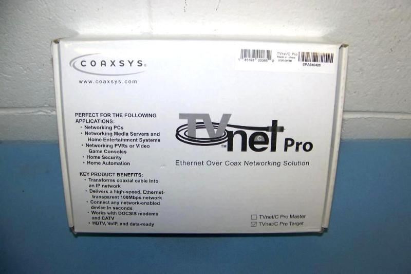 Coaxsys, TVNetC Pro, Ethernet over...