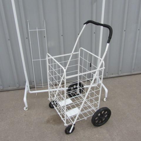 Folding clothes  gathering cart, c...