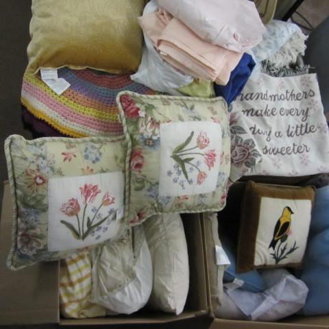 Linens rugs, lap throws, twin shee...
