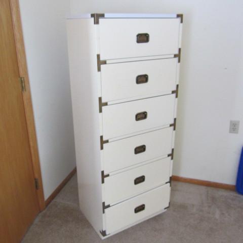 White tower dresser, 6-drawer, 22.7...