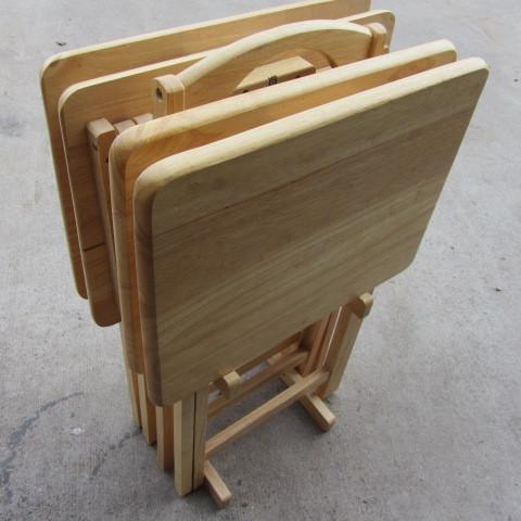 Oak TV tray stands...