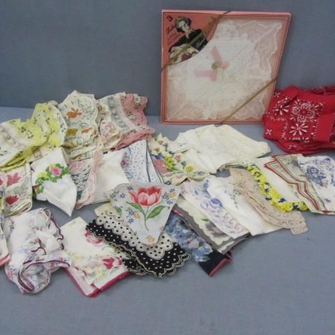 Ladies handkerchiefs, 25 print, Ha...