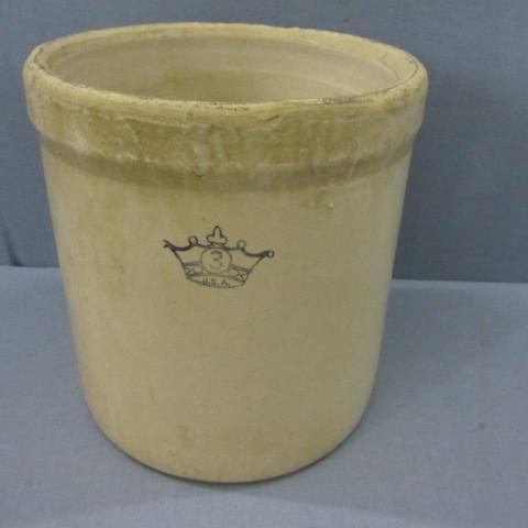 Crown 3 gallon crock, good...