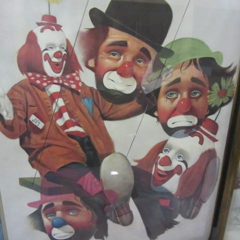 Clown prints, three Robert Owell po...
