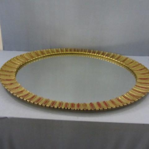 Oval mirror, 38&quotx29&quotH, fa...