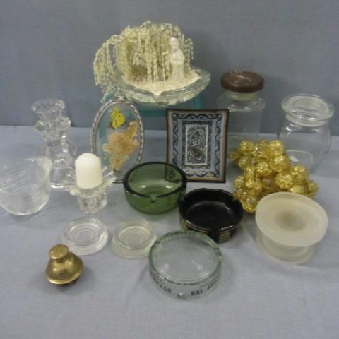 Oriental mini garden, candle holder...