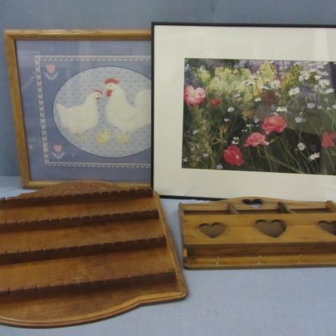 Poppies &amp Daisies print, chicke...