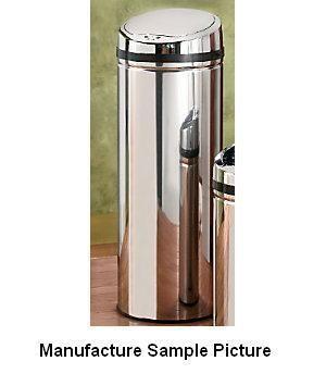 lot 129 image: NEW Silver Automatic Lift Trash Bin...