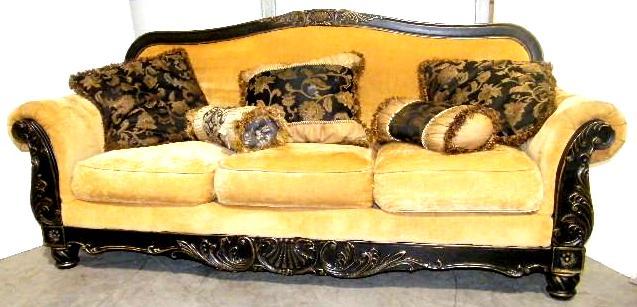 lot 151 image: Ashley Furniture Gold and Black Car...