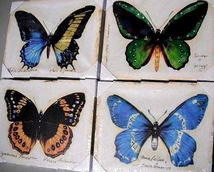 lot 18 image: NEW Four Piece Butterfly with Cryst...