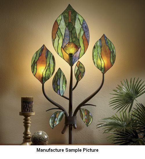 lot 206 image: NEW Stained Glass Leaf WallChiere B...