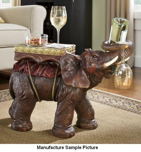 lot 209 image: NEW Elephant Wine Table This handso...