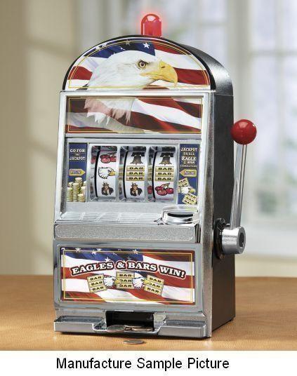 lot 22 image: Lot of 2 Eagle Slot Machine Banks M...