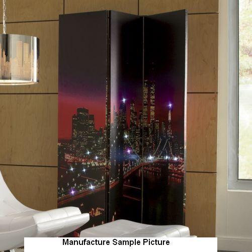 lot 53 image: Lighted New York Night Skyline Scre...