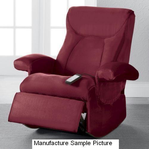 lot 7 image: NEW Burgundy Rocker Recliner Rock a...