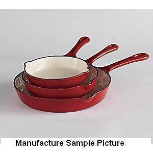 lot 73 image: NEW Three Piece Cast Iron Skillet S...