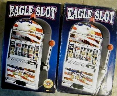 lot 75 image: Lot of 2 Eagle Slot Machine Banks M...