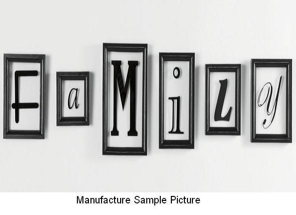 lot 79 image: Six Piece Photo Frame FAMILY Wall...