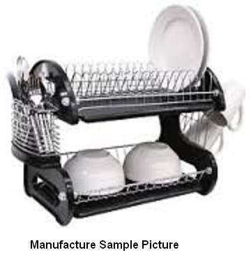 lot 82 image: Home Basics Two Tier Dish Drainer-B...