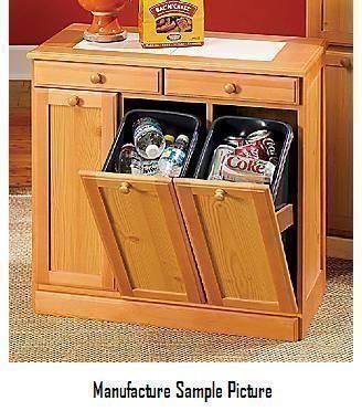 lot 84 image: NEW Three Bin Two Door Tile Top Rol...
