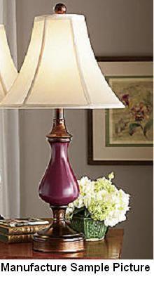 lot 87 image: Purple Lamp 13 In Diameter x 25 t...