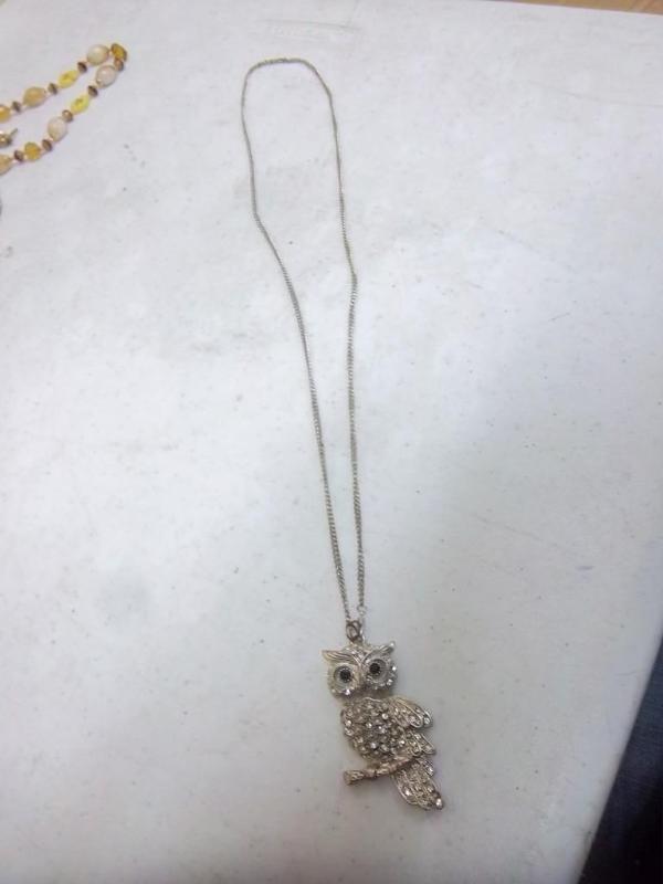 lot 110 image: Owl Costume Jewelry Necklace...