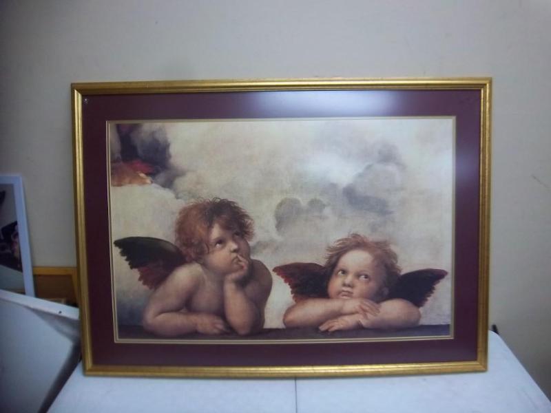 lot 125 image: Framed Angel Picture ...