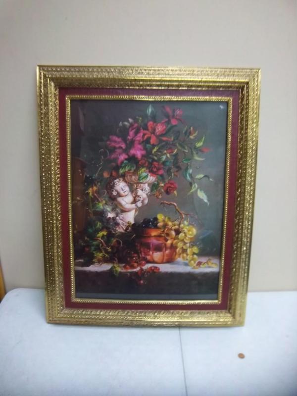 lot 127 image: Framed Flower Picture ...