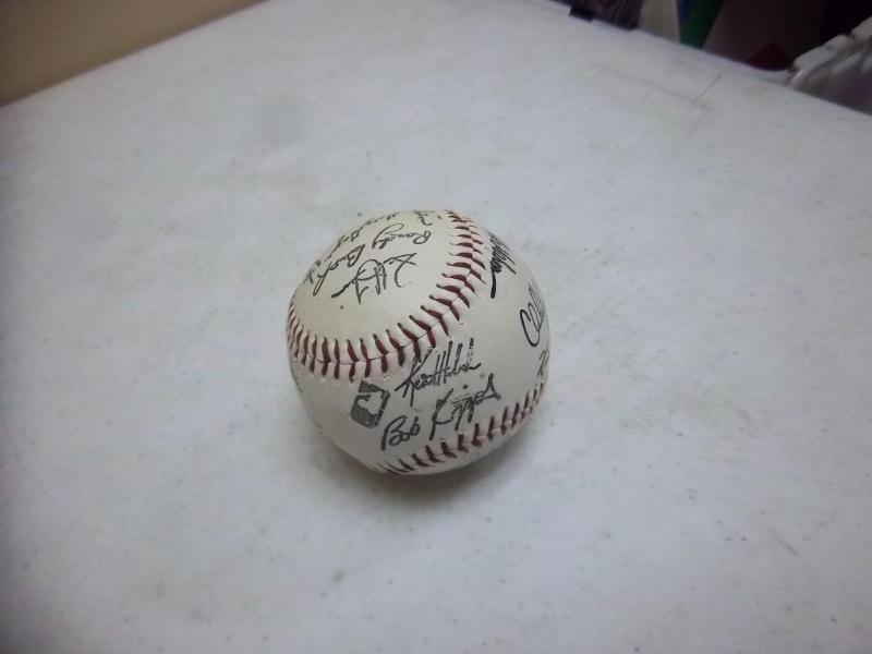lot 180 image: Baseball With Printed Autographs...