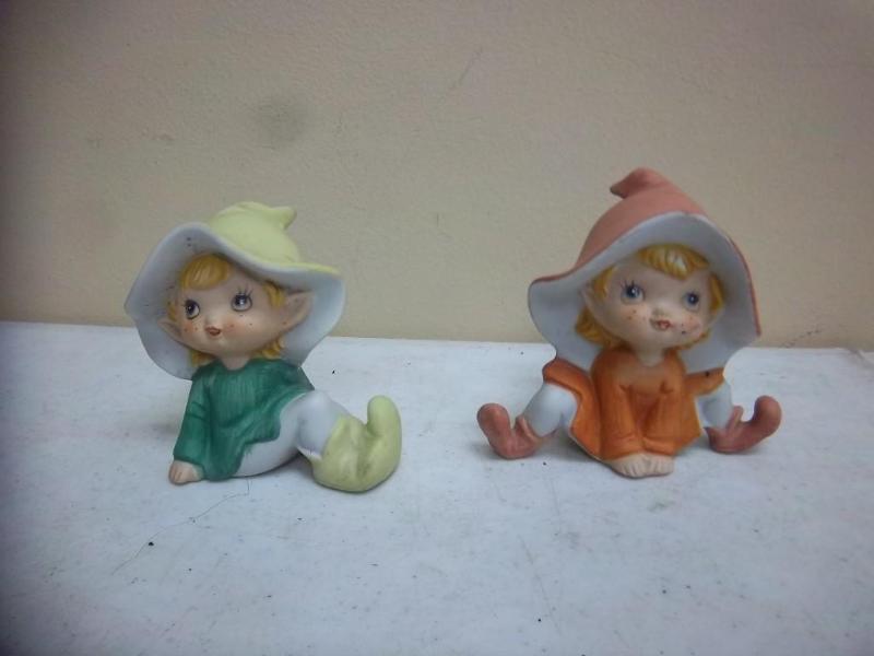 lot 191 image: Pair Of Elf Figurines...
