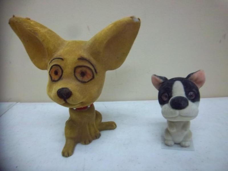 lot 192 image: Pair Of Dog Bobble Heads Some Wear...
