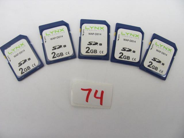 Lot of 5 Lynx 2G SD cards. Tested a...
