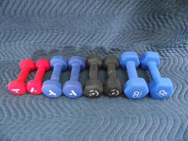 lot 5 image: Exercise Weights   Set of 3...