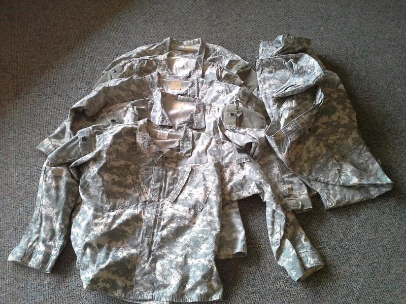 (5) Army Uniform Tops (Used, but cl...