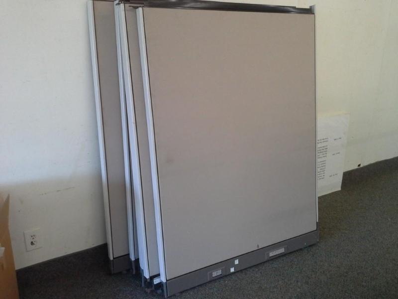 MODULAR  partitions,(4) 48  64 tall (1) 55x64 tall
