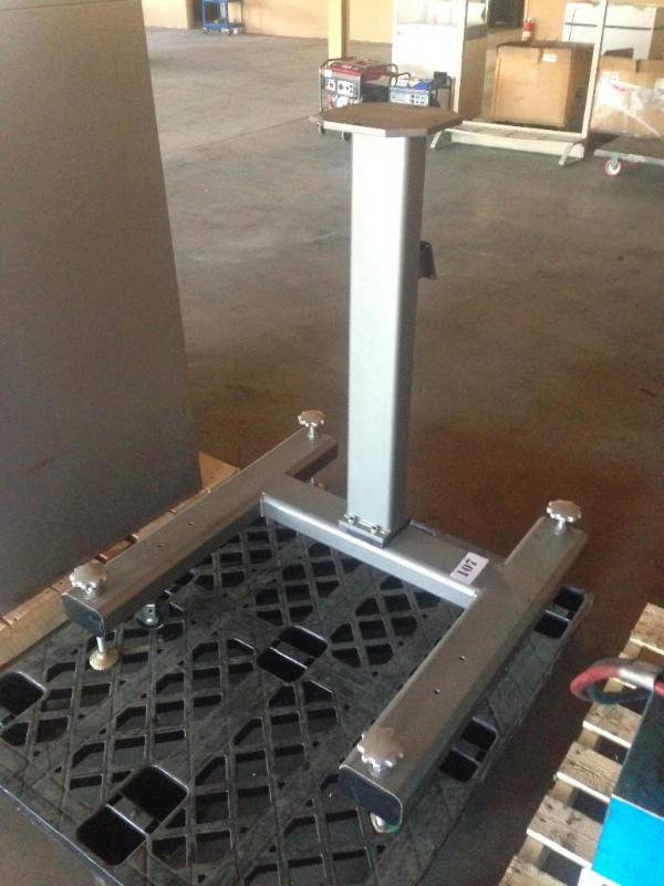 Metal stand on wheels....