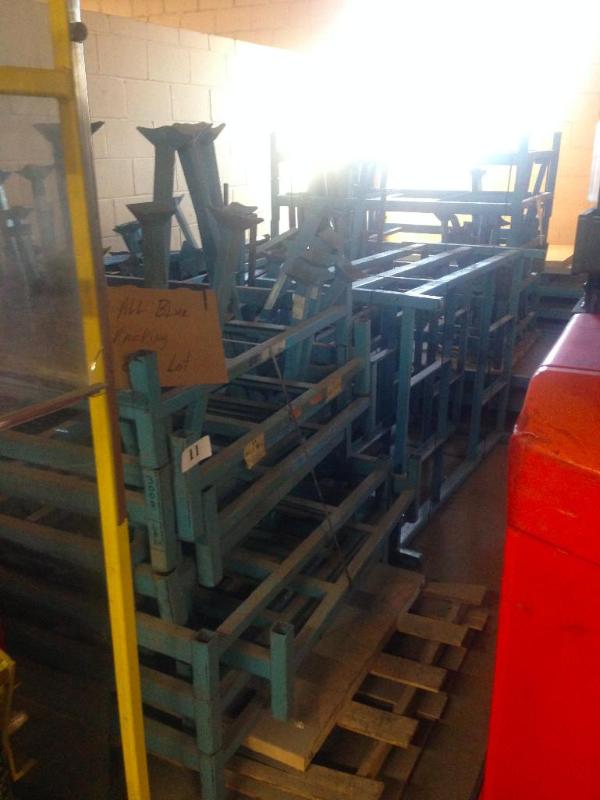 Large lot of blue steel racking. So...