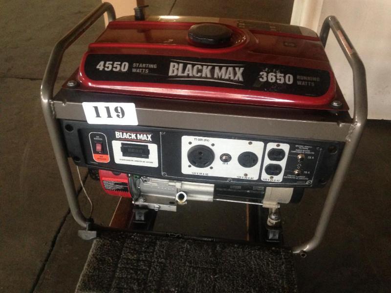 Black Max 3650w generator. Looks ba...