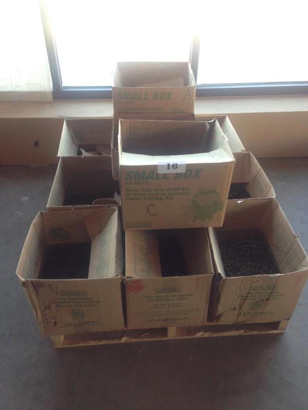 Pallet lot of misc. nails and other...